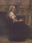 Jean Baptiste Camille  Corot L'atelier (mk11) oil on canvas